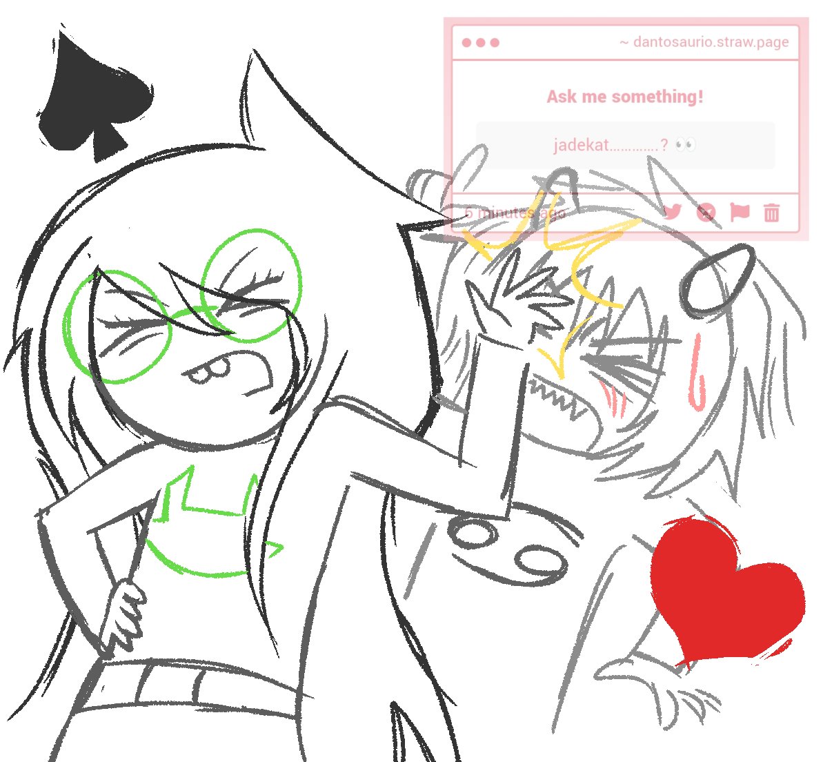 Dante_Gruesome's tweet image. sigh... i rlly like Jadekat