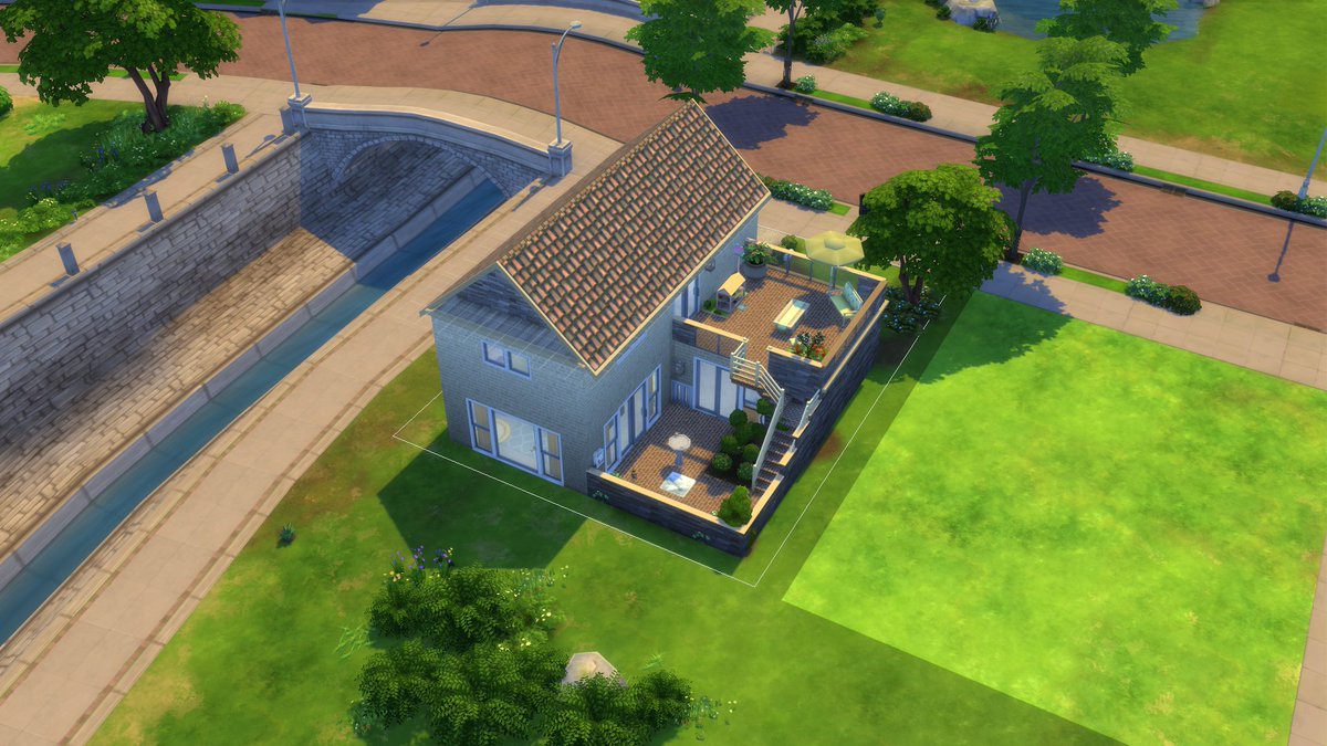 SugisakiYa's tweet photo. a surburban house with a nice patio and terrace to enjoy in family. #thesims4 #lossims4 #showusyourbuilds build for the #sims4 #SIMSBUILDCHALLENGE #giveaway #ROOBUILDCHALLENGE13 https://t.co/Ag6fpawJCc https://t.co/NZF1zloKaK