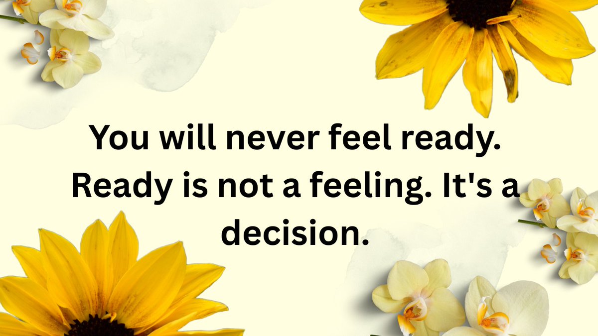 MOTIVATION Moments. 🚀

You’ll never truly feel ready — readiness is a choice. Decide to begin, and confidence will follow. 💪

#ThinkBIGSundayWithMarsha
#Motivation #MindsetMatters