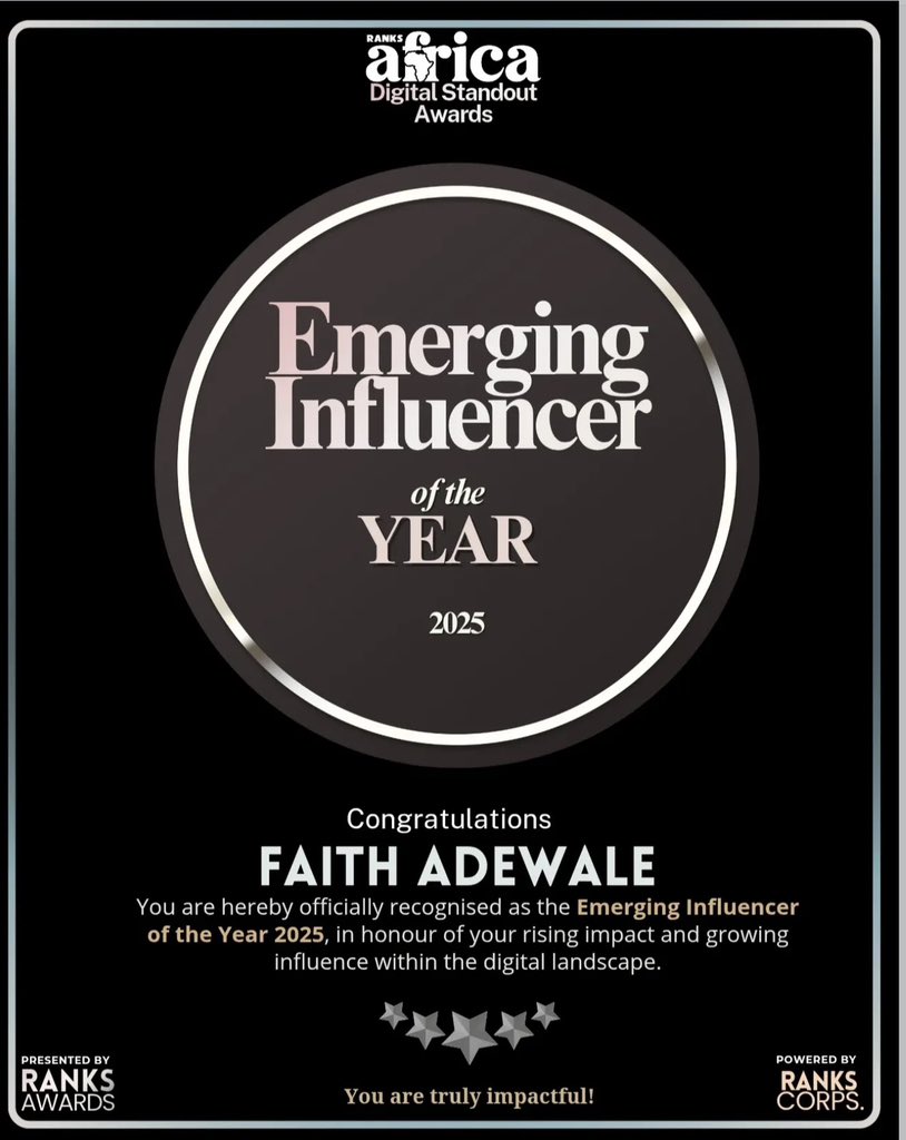 asapsauceee's tweet photo. Faith Adewale won Emerging Influencer of the Year. 🔥

Faithfuls won Best Fanbase In The Entire Universe. 🔥

@faithadewale_ has got the cr@ziest, undefeated fan squad on the planet!

&amp; that’s on per!0d p00h! 💜

CONGRATULATIONS FAITH
FAITH ALWAYS WINS
#RanksAward
#FaithAdewale https://t.co/OmkGkQDY9M