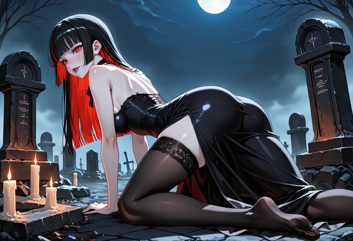 lilithvaneai's tweet photo. Ah, don't go 'round tonight
Well, it's bound to take your life
There's a bad moon on the rise
#AnimeGirl #AIGirl #AiArt #AiAnime #FanArt #DigitalArt #AnimeVampire https://t.co/yuYkkwHQAs