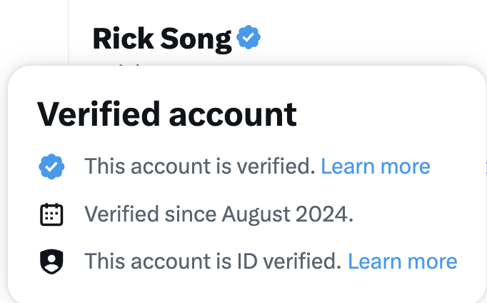 rickcsong's tweet photo. But I am verified. That's the entire point. 

I don't want to share what I look like with the entire world, but I do want strangers online to know I'm a genuine person.

It's harder than ever to know if someone online is a rage baiter or a genuine person these days. Maybe I'm wasting my time responding to you since you may just be a bot. 

But at least you can know it's me.