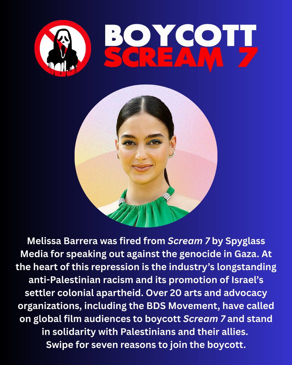 LessyTheAlien's tweet photo. Just a reminder to #BoycottScream7 https://t.co/h6VcxqPJt7