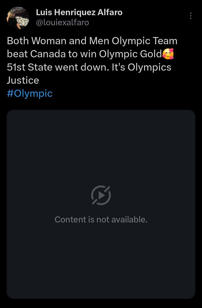 Dead they took down the edit I found on Tik Tok about USA beating Canada at the "O" 🤣🤣 cause I posted it on X and well yeah, the O's can keep that, I'm not gonna fight for some random edit. 🤣🤣 which is funny cause that's not the only video from the O's that I have posted smh