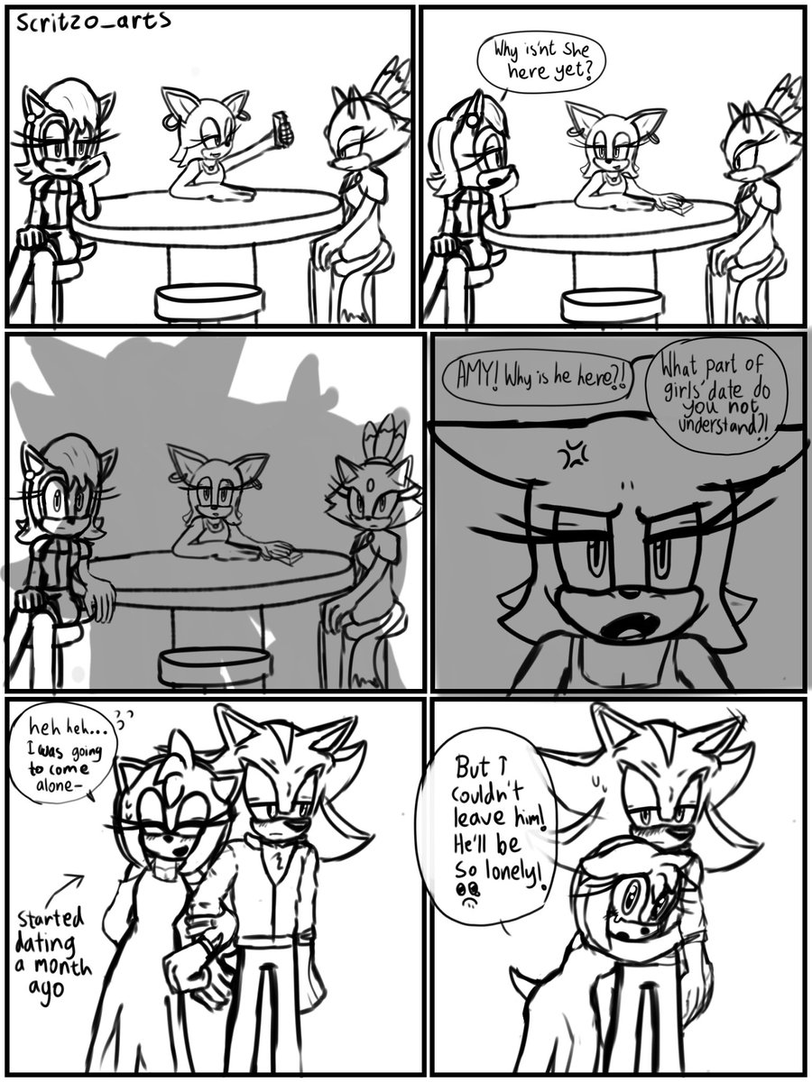 Amy's banned from future girls' dates until further notice 🚫🩷🦔

#shadamy #shadamycomic