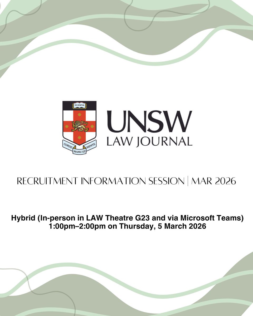 UNSW Law Journal tweet media