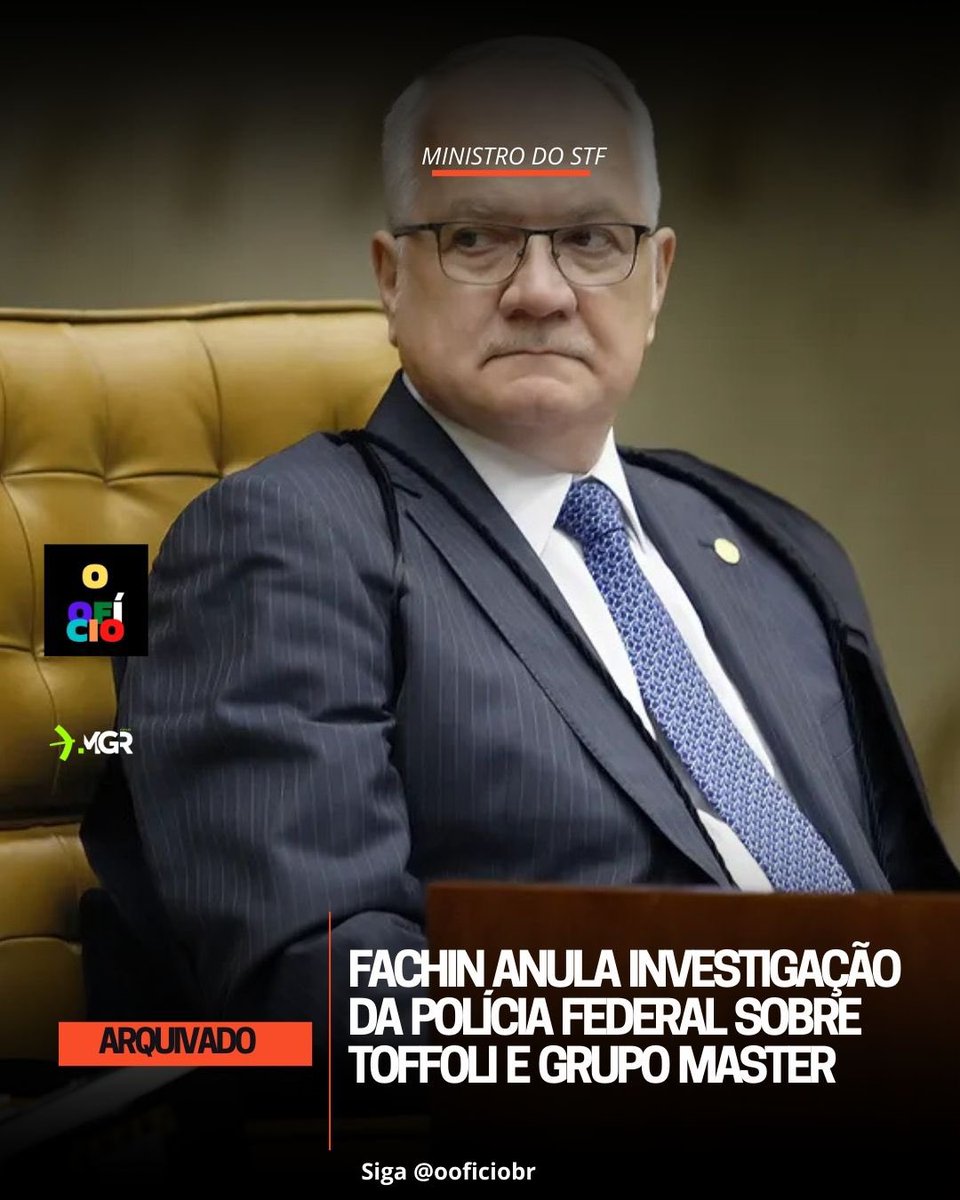 Almondesdos's tweet photo. VERGONHA: Luiz Edson Fachin, presidente do Supremo Tribunal Federal, anulou e remeteu ao arquivo a investigação sobre o juiz José Antonio Dias Toffoli. + https://t.co/VMFXSnkupg