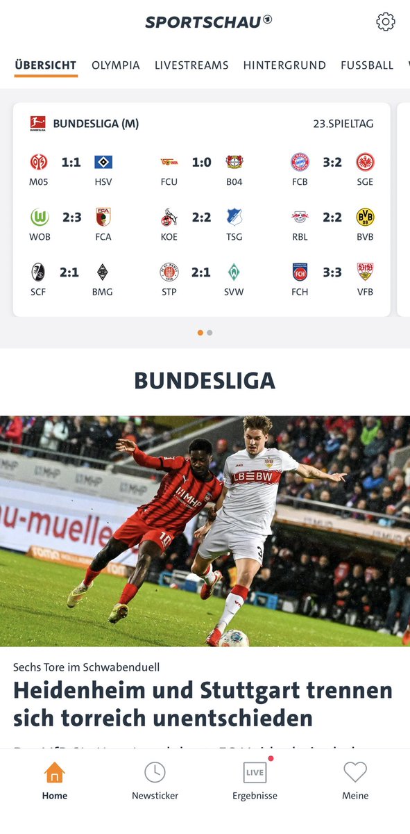 KonstV's tweet photo. Die #Abschlussfeier in Italien ist noch nicht einmal vorbei und die App der @sportschau ist schon wieder im Bundesligamodus… 🙄 #Olympia https://t.co/l4R12bghWI