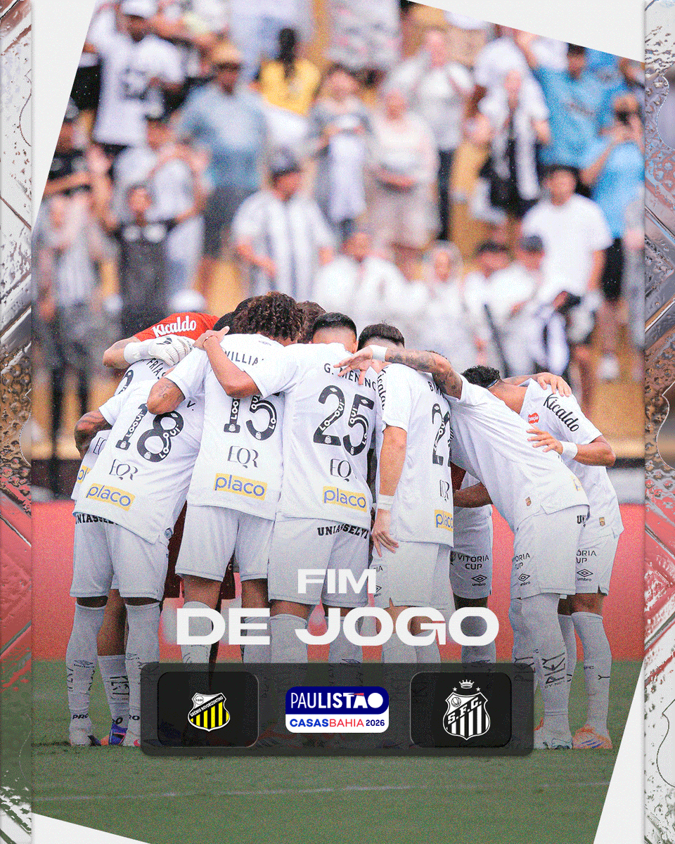 SantosFC's tweet image. Final de jogo. O Santos perde por 2 a 1 em Novo Horizonte.