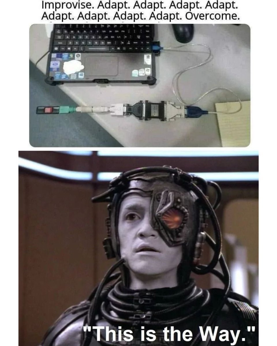Memedroid's tweet image. Tech! #tech #memes #adapt #thisistheway #funny