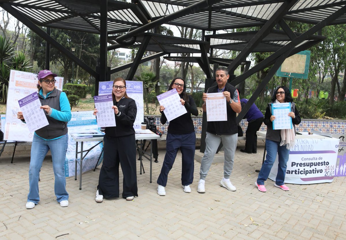La Ruta de la Boleta llegó al Parque de los Venados, en la <a href="/BJAlcaldia/">Alcaldía de Benito Juárez</a>, en donde la Consejera <a href="/Cciliahc/">Cecilia Aida Hernández Cruz</a> informa a la ciudadanía cuáles son los materiales electorales con los que podrá emitir su opinión en la Consulta de #PresupuestoParticipativo 2026 y 2027