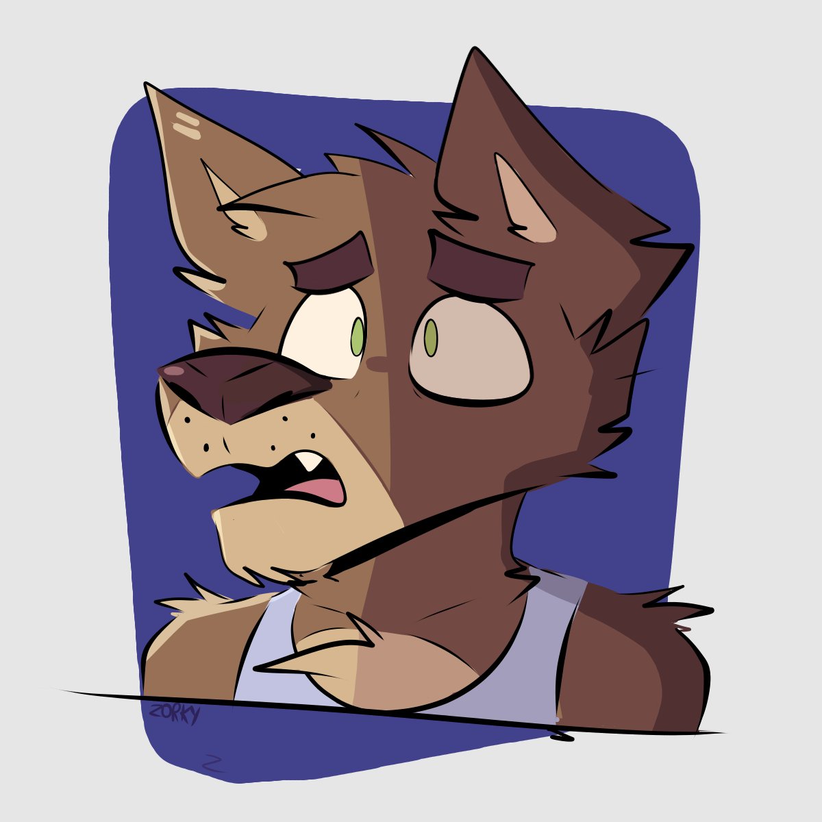 Trying out a conventionally furry style