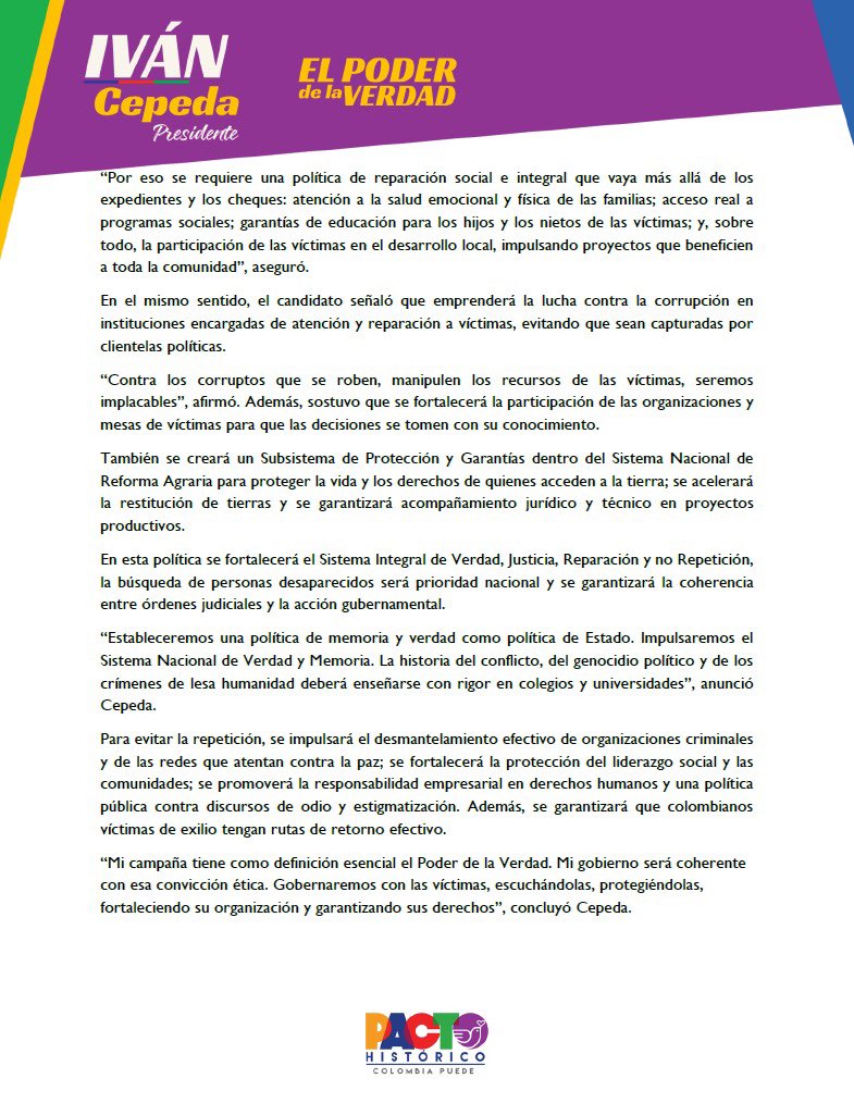 Iván Cepeda Castro tweet media