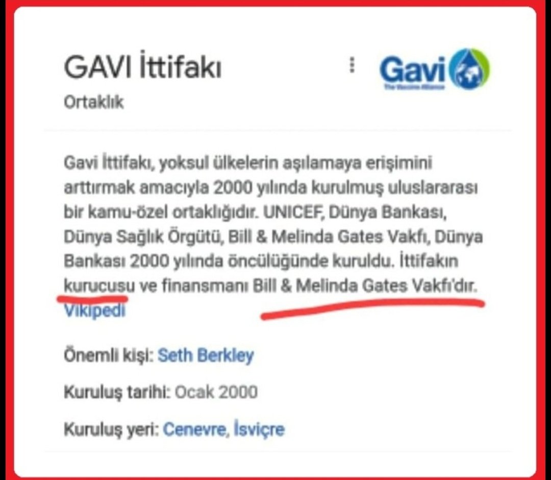 Tüm dünya Bill Gates tutuklansın
#BillGatesshouldbearrested
diye çabalarken, ülkemizde hâlâ ailelere, yeni doğmuş bebeklerine bu Epsteinci, pedofili, sapık, cani, pislik herifin aşılarını yaptırmaları için baskı yapılıyor. 
Dilerim dünya ve ahirette kalbinizin gününü görürsünüz.