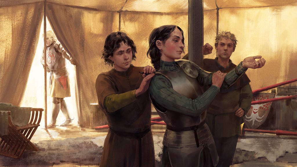 "She's a really good swords person.” 

“But she's also very intuitive and very smart, and she's a live wire.”

"She's got a rebellious streak to her.”