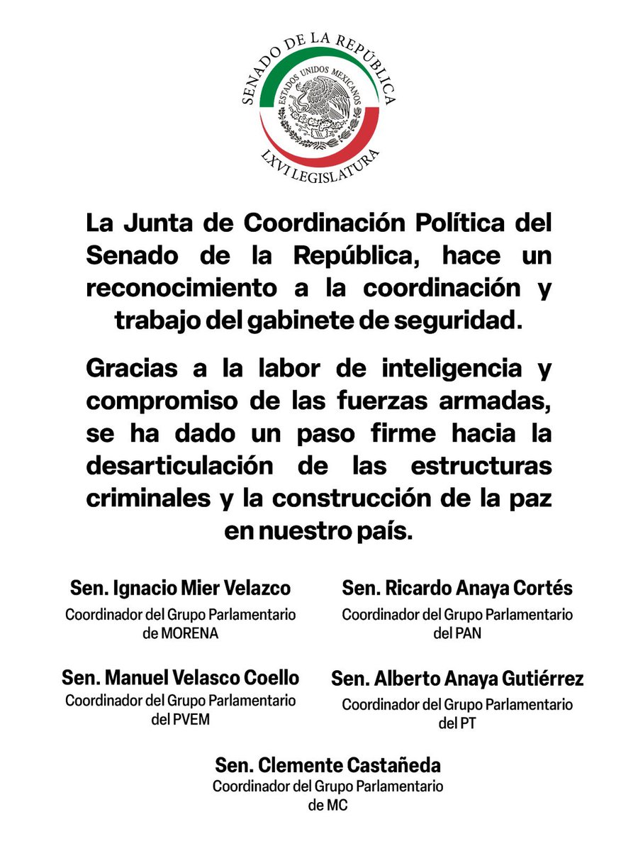 Senado de México tweet media