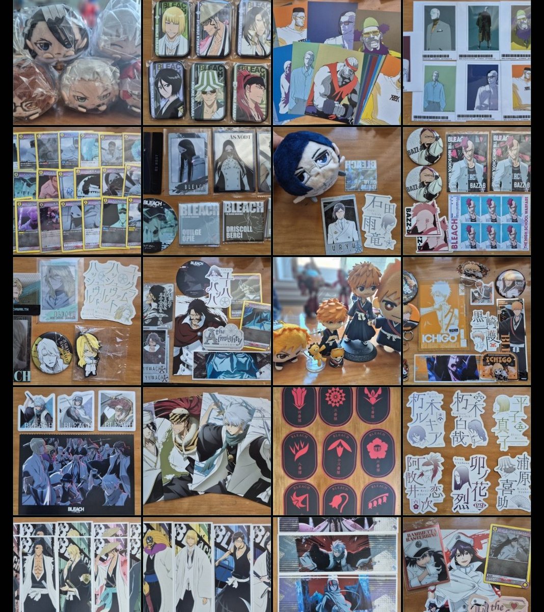 pinkmoondust1's tweet photo. hello, im trying to get rid of my merch, there is a lot of exclusive merch from bleach expo, its negociable, more u buy, cheaper it gets
+ shipping (from canada)
dm for buying/estimates

*usa buyers pls look end thread*

all merch is listed in USD

thread 1/? https://t.co/BcLSKP1W19