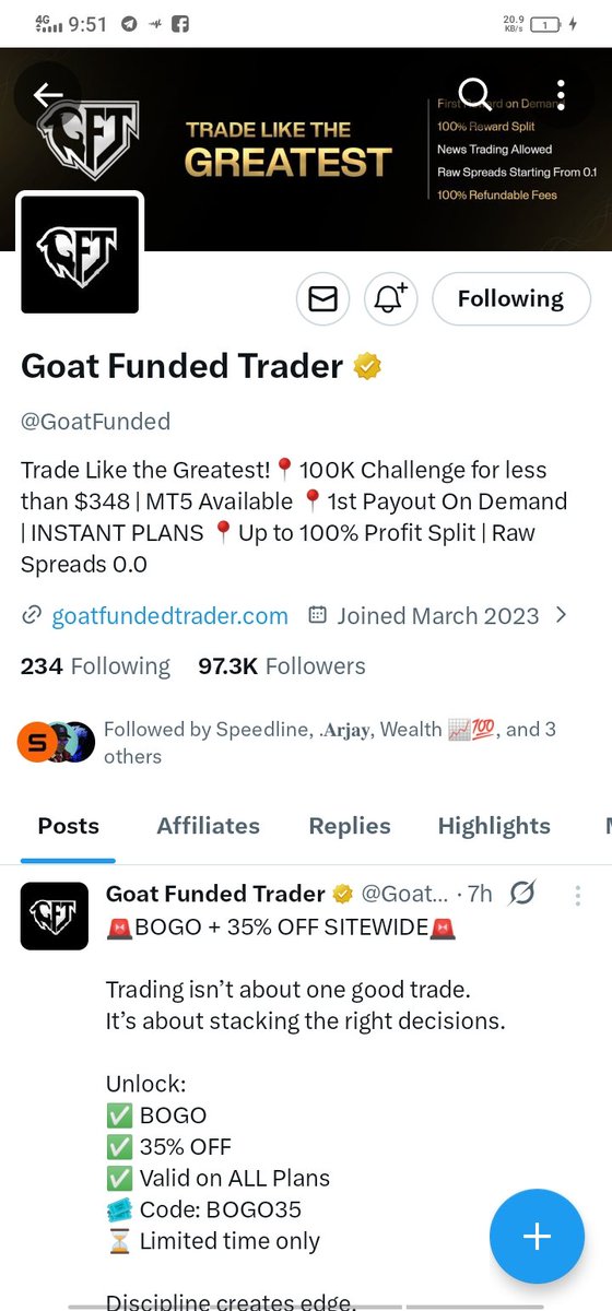 chisom_aga's tweet photo. @Kelvintalent_ @GoatFunded @EdwardXLreal @Fznation01 @Orev_a Thank you @Kelvintalent 🙌 for this rare opportunity. May the good Lord continue to lift you up. 
I pray I'm selected amongst the winners. I genuinely need the prop account 😊 https://t.co/H4tai5wvqP