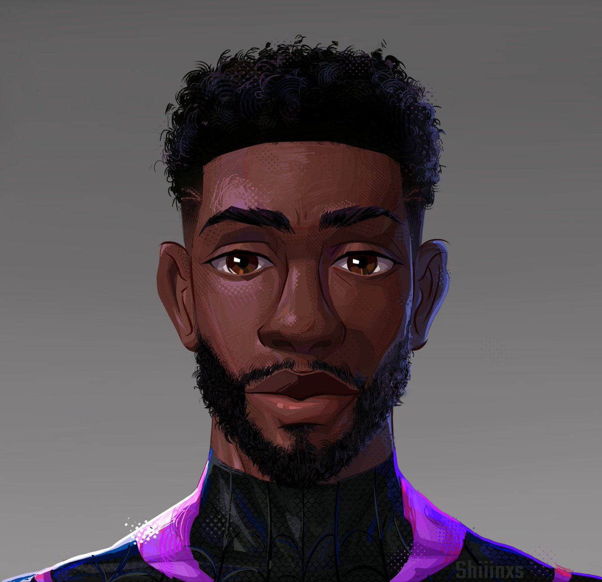 shiinxs's tweet image. Black people in Spider-Verse art style🕷️