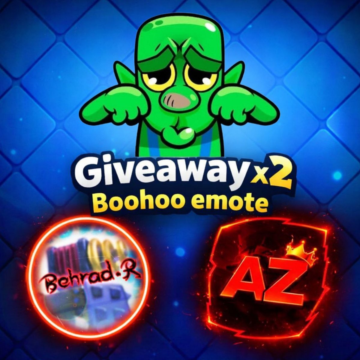 bhrd542421's tweet photo. 🎁 ×2 Boohoo Goblin Emote 🎁

To Enter :

• Retweet ♻️ 
• Follow @ClashwithAZ 
• Follow @bhrd542421 
• Tag 1 friend 💬

Good Luck , Winners In 72 Hours ⏰️ #ClashRoyale https://t.co/6Pa2ud7UEd
