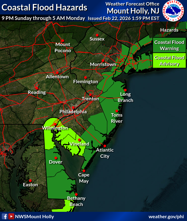 (3/4)🌊 Significant coastal flooding is expected. Coastal Flood Warnings ...