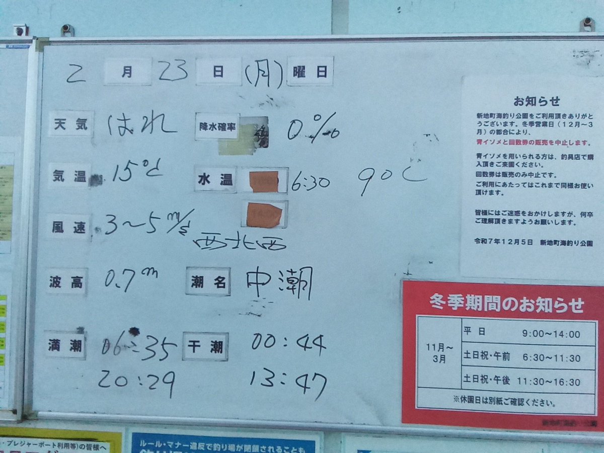 新地町海釣り公園 (@shinchinoturi) on X