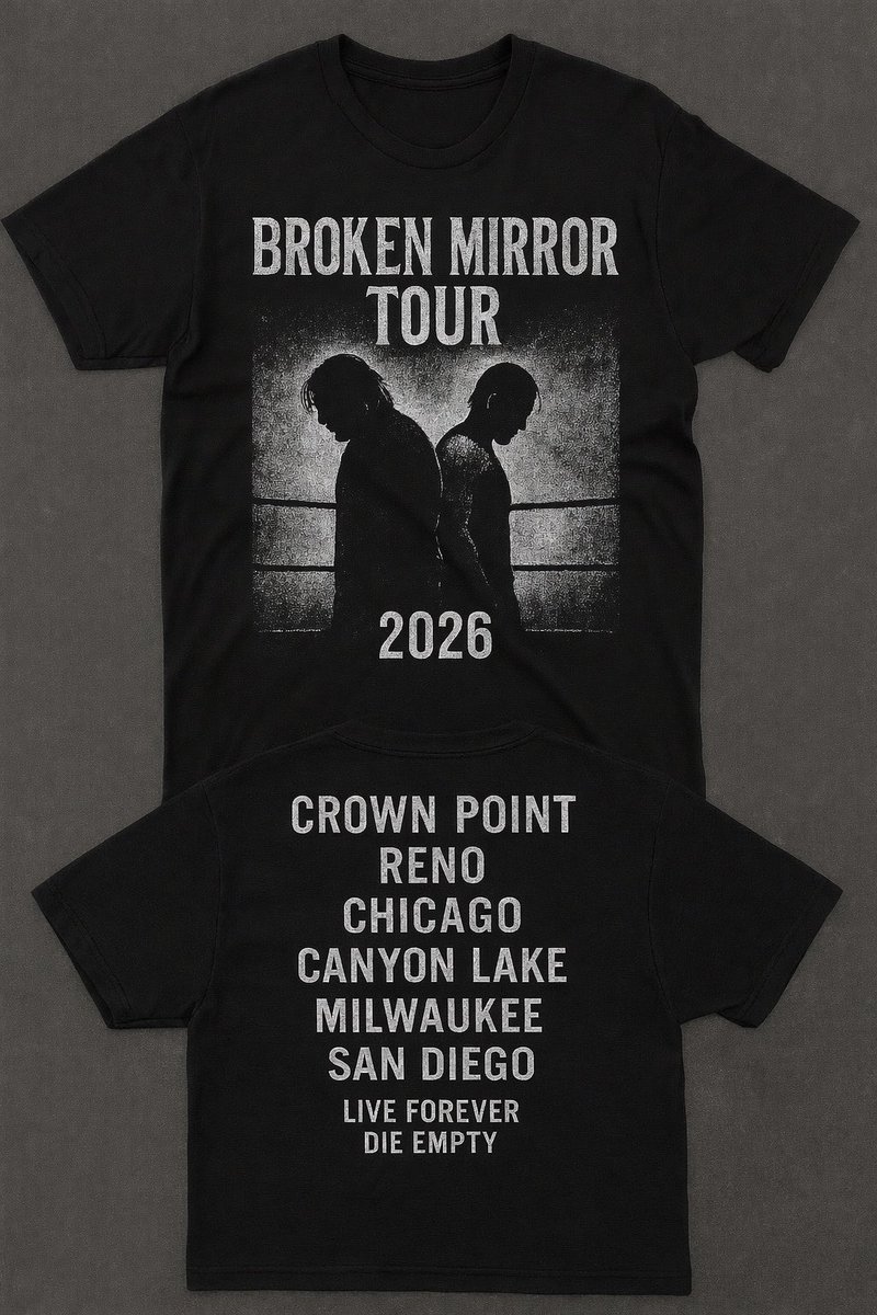 🚨NEW MERCH ALERT🚨

Are you a fan of THE OUTSIDER (<a href="/lexcollins/">Lεx Cøʟʟїηs</a>) or THE PARIAH (<a href="/PariahxJM/">Jude Mitchell</a>)? Are you an old punk who just can’t keep your snark (or your fists) to yourself? 

Then get yourself the brand new BROKEN MIRROR TOUR 2026 tee! Available now online and at Revolution!