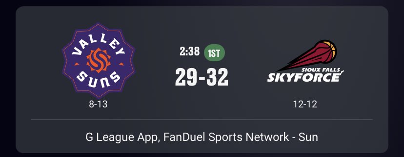 Keeping tight. ⁦<a href="/SFSkyforce/">Sioux Falls Skyforce</a>⁩ &amp; Valley