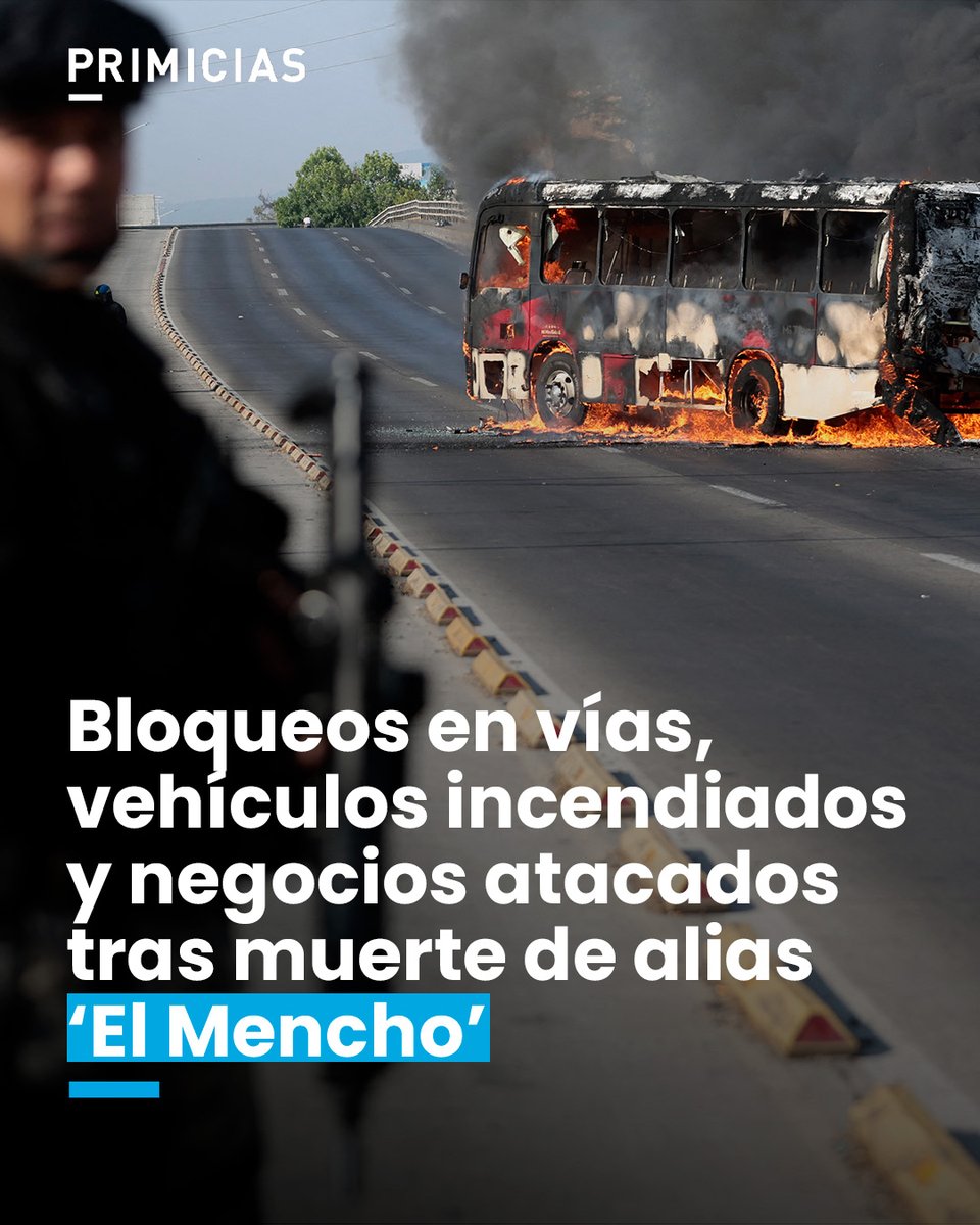 El Gabinete de Seguridad de México reportó daños en sucursales bancarias de Jalisco, mientras maestros anuncian suspensión de clases y la población se refugia en los hogares. prim.ec/UH5f50YjKAI