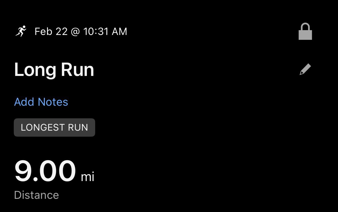 Sunday Long Run
Done ✅ 😊