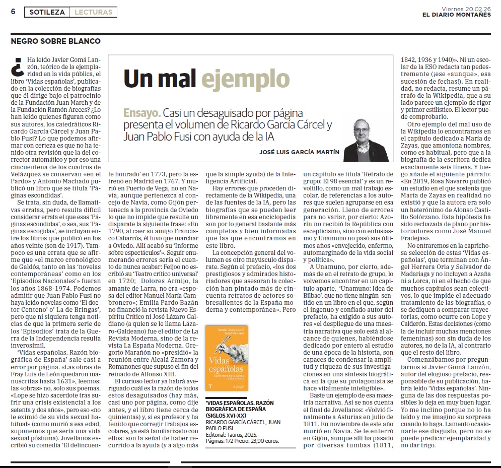 El artículo es brutal.
El contenido es vergonzoso. No doy crédito.