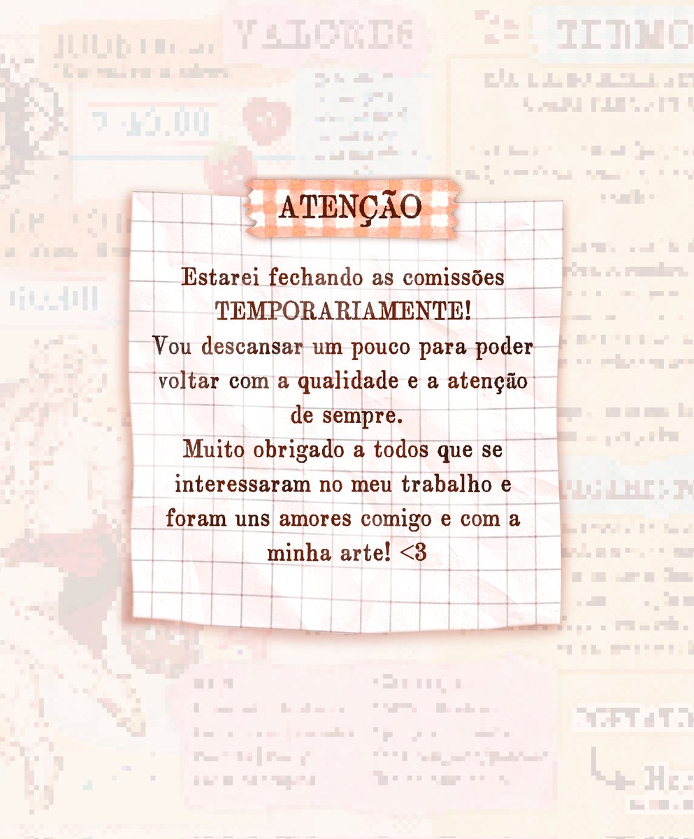 Apenas um aviso! Todas as comissões que já foram aceitas estarei finalizando 🫶
#desenho #comissão