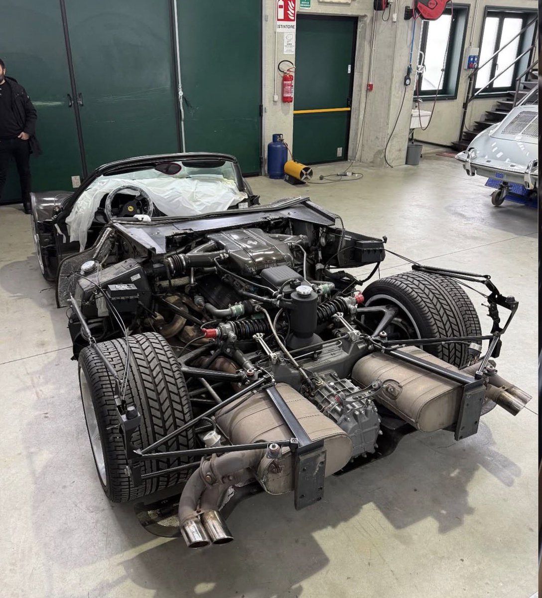 If you’ve ever wondered what a fully stripped F50 looks like, here you go