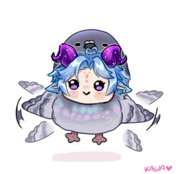 Flap flap flap :3 with @AriesAkana ౨ৎ | #YokaSiriArt | @/Kawatazi