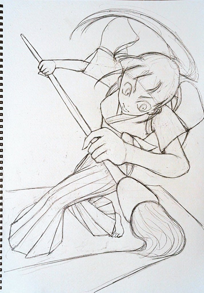 未だに良いのか悪いのか分からない とりあえず水彩色鉛筆まではやるか