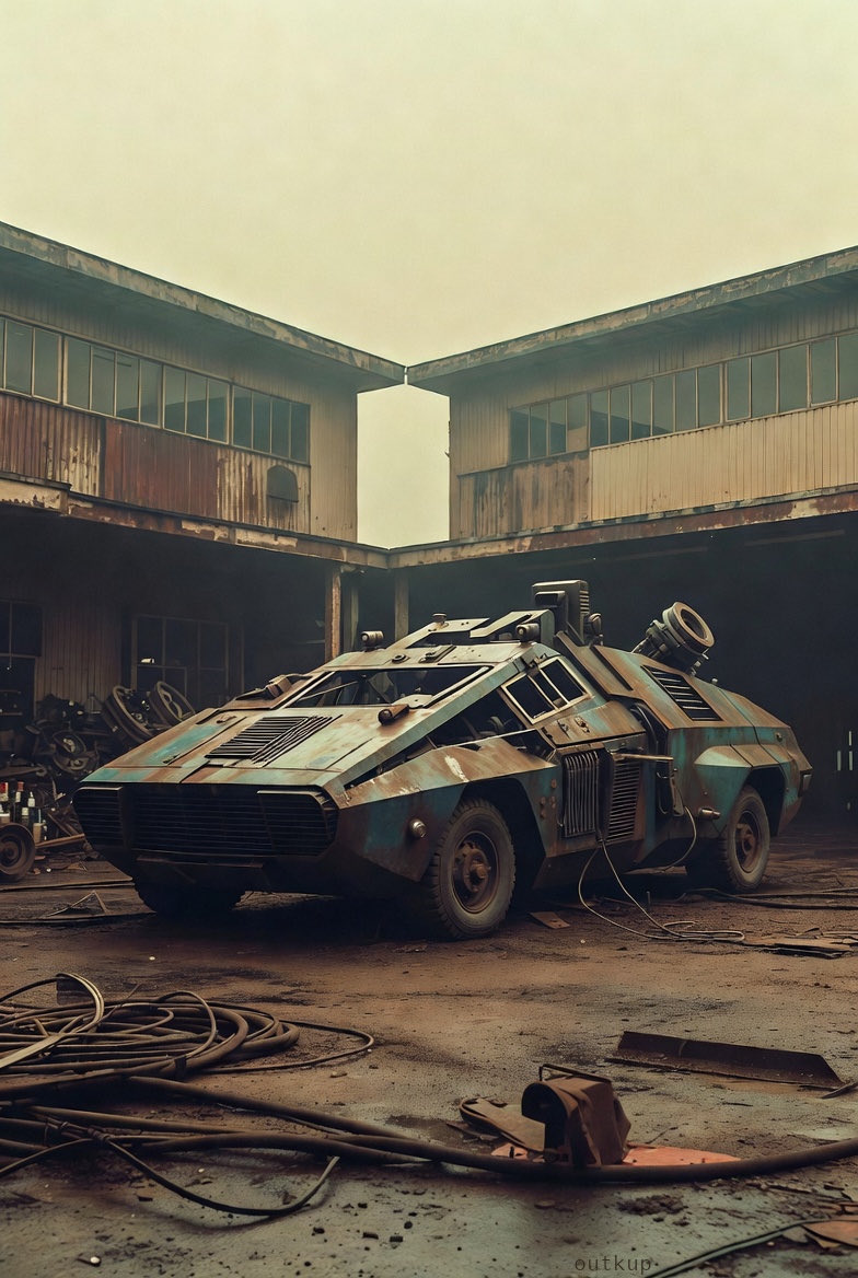 Wasteland vehicle
#AIart #dystopian #postapocalyptic #cars