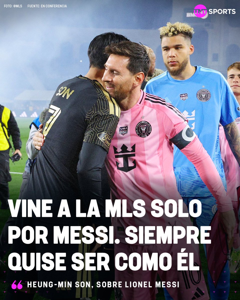 Y SÍ, SONNY 😍 

Heung-Min Son dejó una TREMENDA confesión sobre Lionel Messi luego de la victoria ante Inter Miami.

"Vine a la MLS solamente por MESSI. Lo he admirado mucho y siempre he querido SER COMO ÉL. Es el mejor jugador de todos los tiempos", aseguró sobre el 🐐