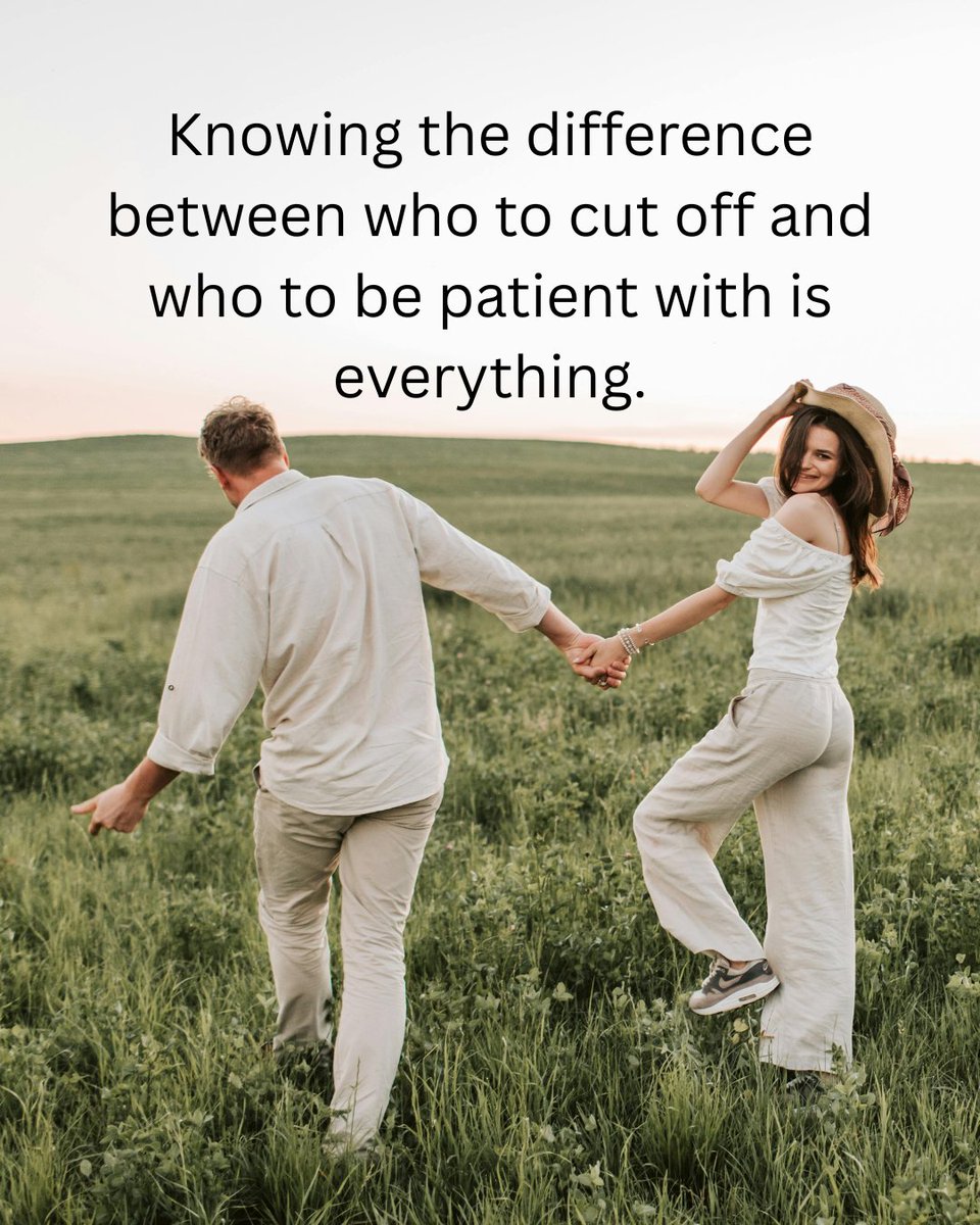Knowing the difference between who to cut off and who to be patient with is everything.

Not everyone who makes a mistake needs to be eliminated from your life.
But not everyone who says sorry deserves another chance either.

The difference is in the pattern.

Someone who messes