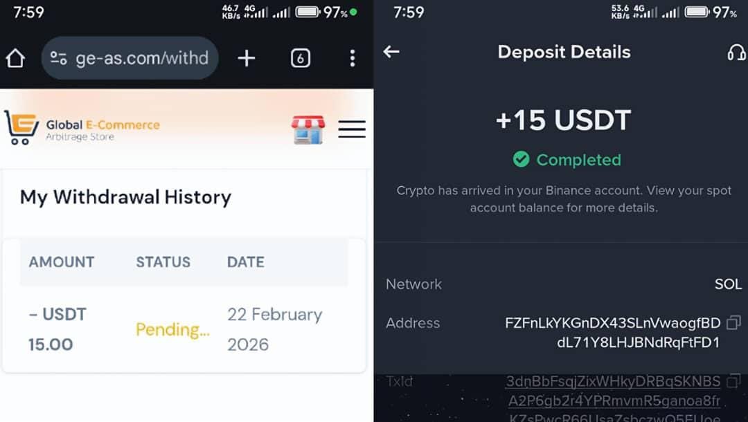 Oyaaaa who is online!!!!!

Free $15 update for everyone dey here
(Payment attached below)

• Register here : https://ge-as(.)com/register?ref=Prymex

‼️<Remove brackets from link>👆

NOTE ‼️: Site is VERY slow due to traffic, don’t use VPN, just wait for it to load, it takes