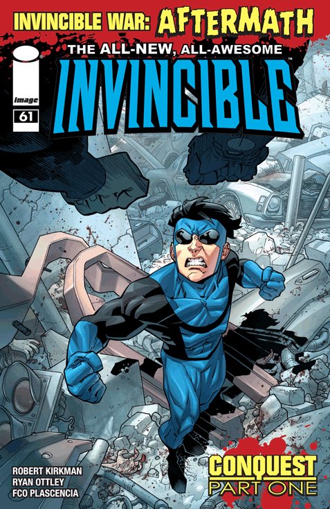 RyanOttley's tweet photo. Battle Beast 9 cover. I paid homage to myself from Invincible 61. Why would I do that? Weird! https://t.co/oBJRN9wIbP