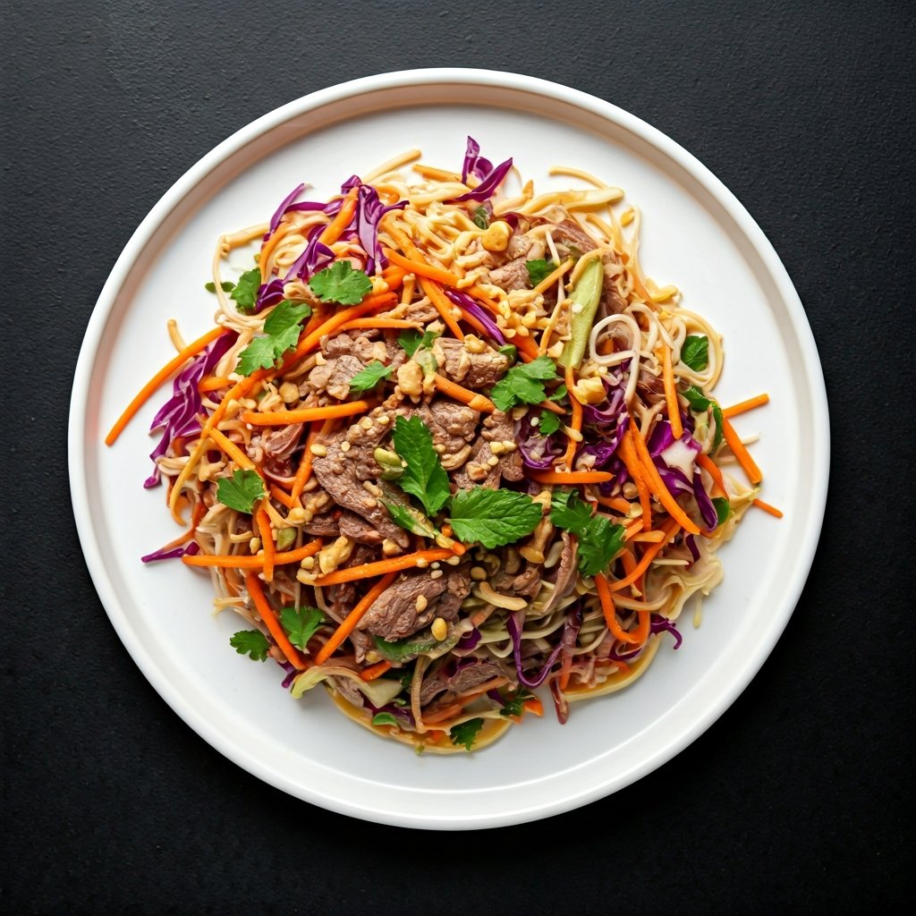 safeplate_ai's tweet photo. AI Generated Meal ✨
Vietnamese-Inspired Beef and Noodle Salad (lunch)
Plan your meals with SafePlate AI! (Link in bio)
#AI #MealPlan #Recipe #SafePlateAI https://t.co/m2FNZ3V5BW