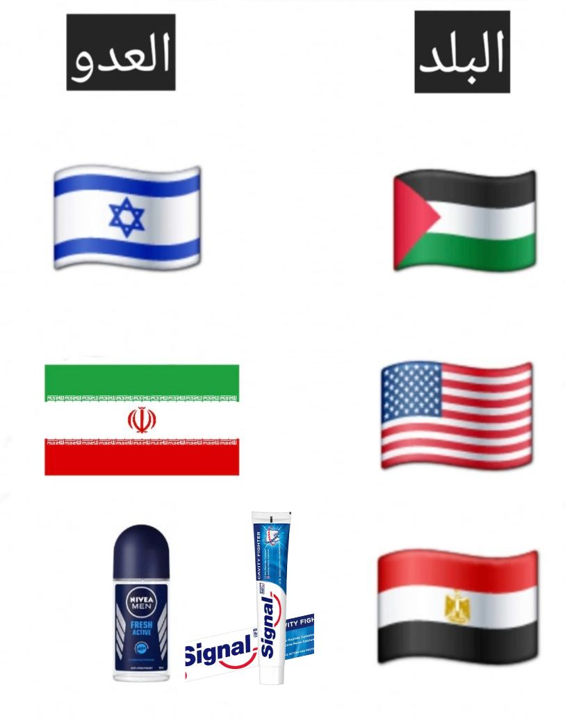 البلد والعدو المحتمل
😂 😂 😂 😂 😂 😂