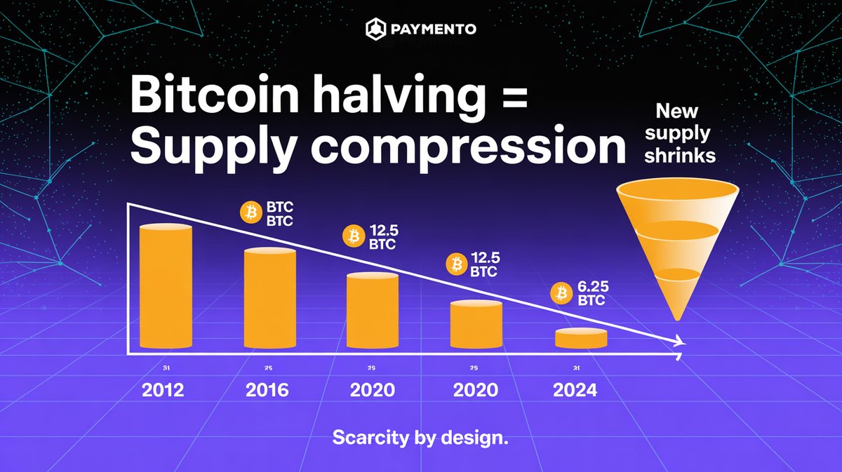 paymento_io's tweet photo. Post-halving Bitcoin: supply tightening, institutional demand up, price appreciation.

For merchants accepting BTC: every payment you receive could be worth more tomorrow.

The argument for holding some BTC settlement has never been stronger. 📈 https://t.co/d12Ukftaqo