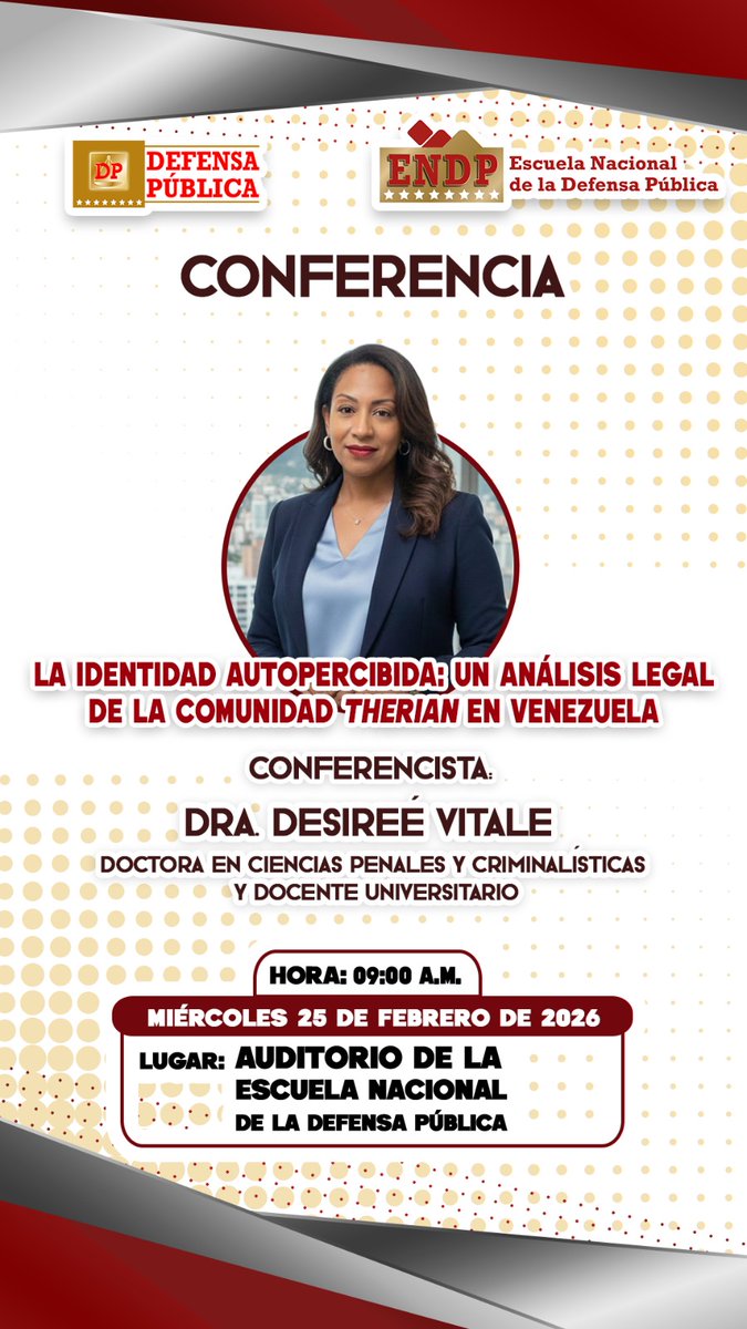 davuabg's tweet photo. La Escuela Nacional de la Defensa Pública, le invitan a participar en sus actividades formativas:
*Fecha:*  Jueves 25 febrero de 2026
*Hora:* 09:00 a.m 
*Link de registro:*
https://t.co/uUUv1546cZ https://t.co/lrf82MlbbX