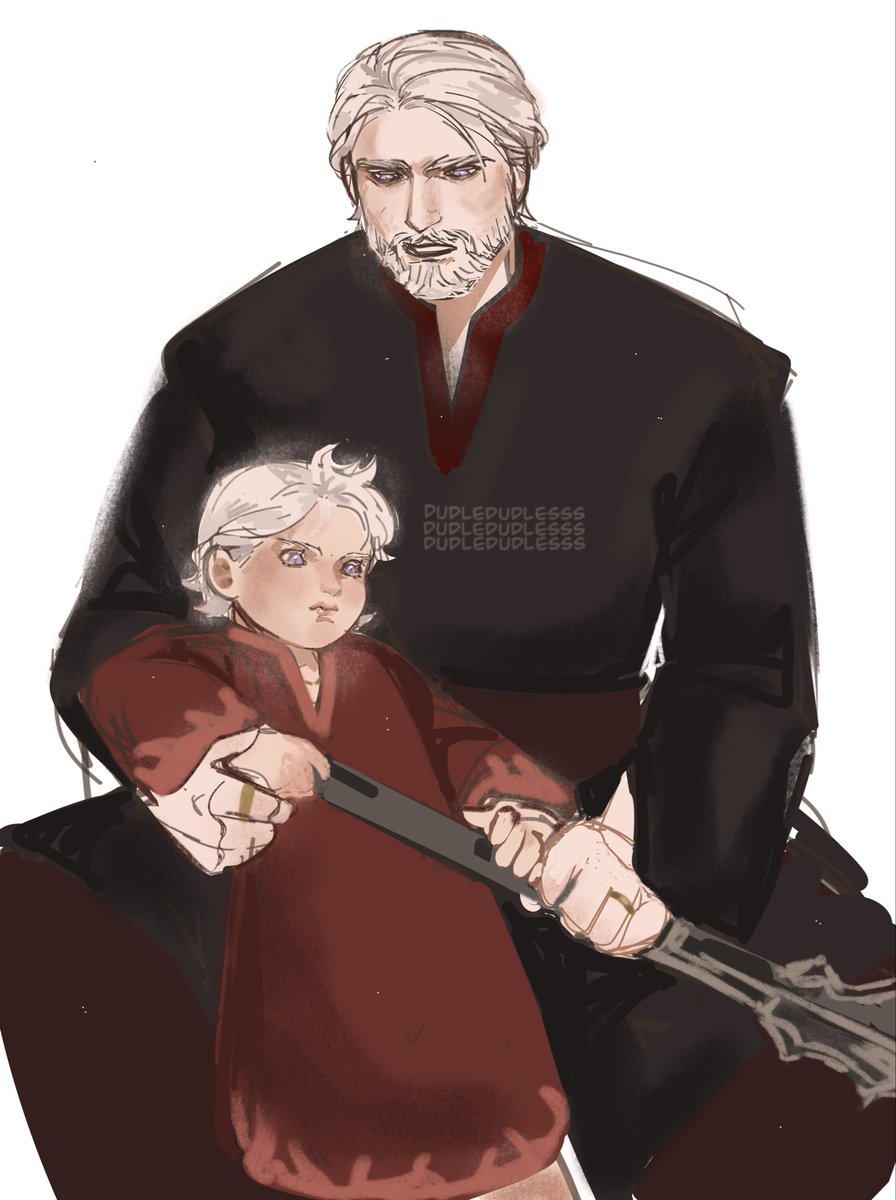 Maekar and Aerion (colored sketch)