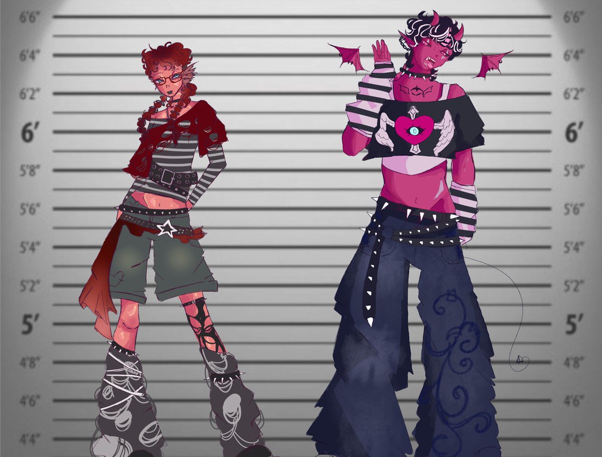 I drew me and <a href="/xavi_high/">xmas xavi 🐊 1 DAY UNTIL 🎉🎂</a>