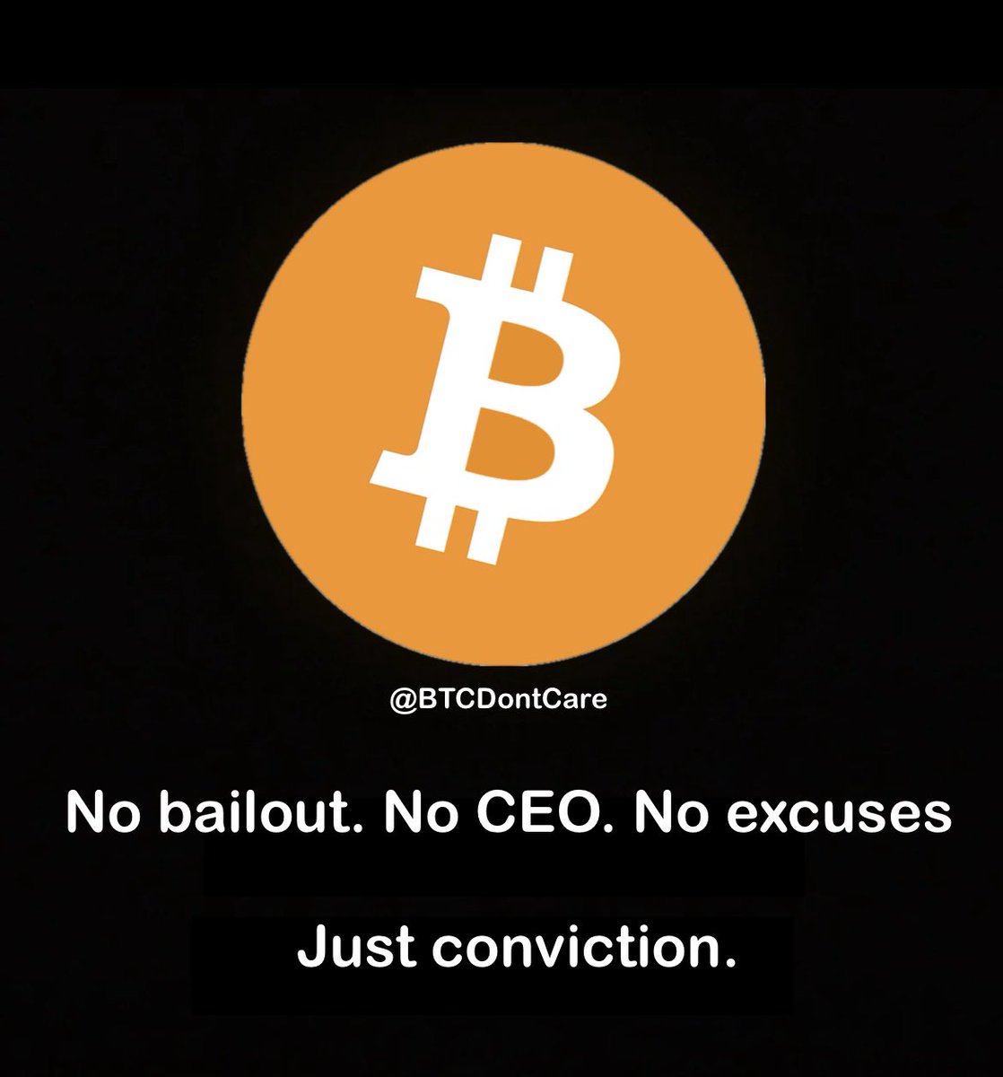 No bailout.
No CEO.
No excuses.

Just conviction.

#Bitcoin | $BTC