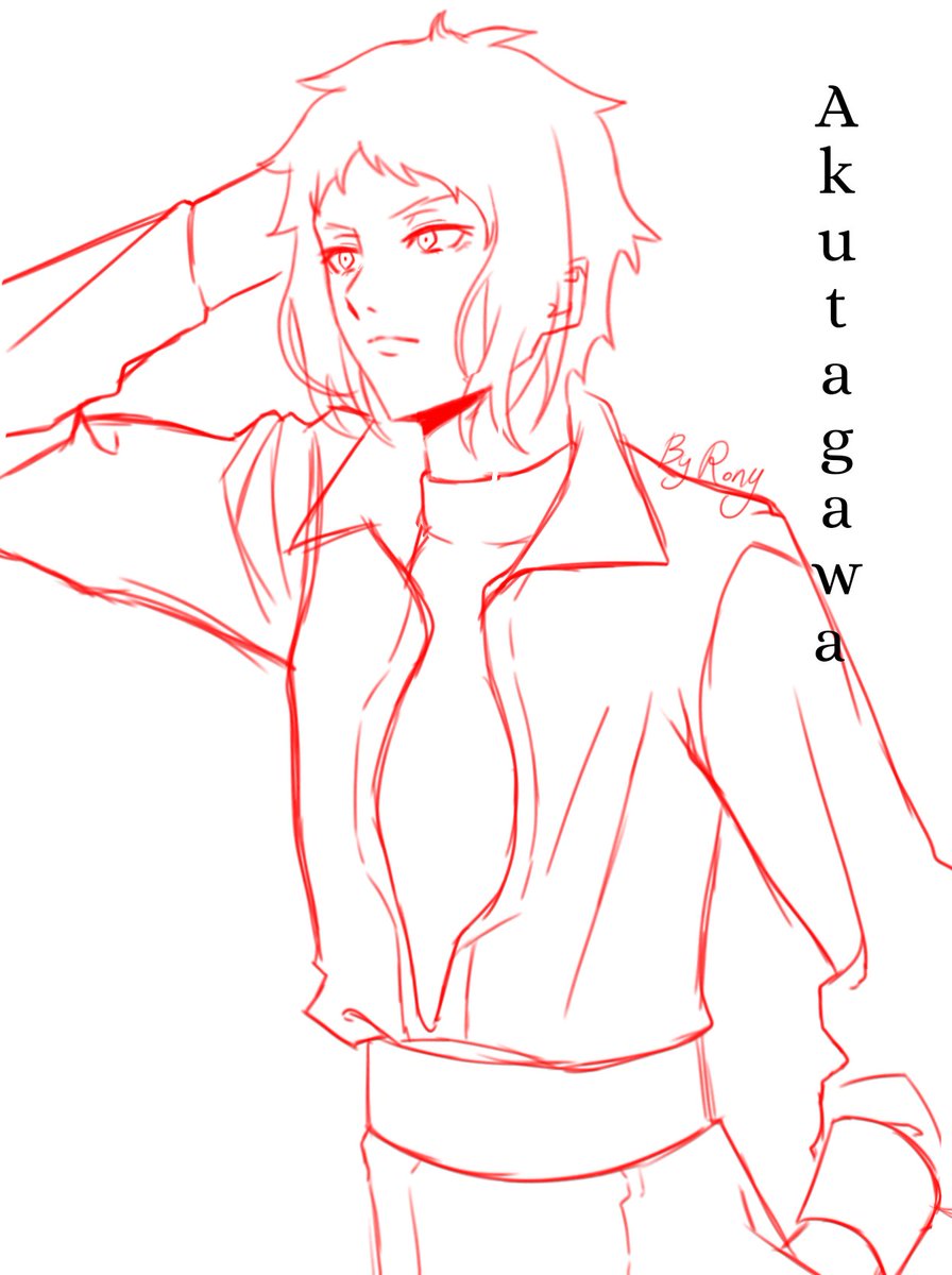 -quick Akutagawa sketch by me🖤💫

IDK if it's good enough to finish it or not..maybe I'll change the pose?IDK😅