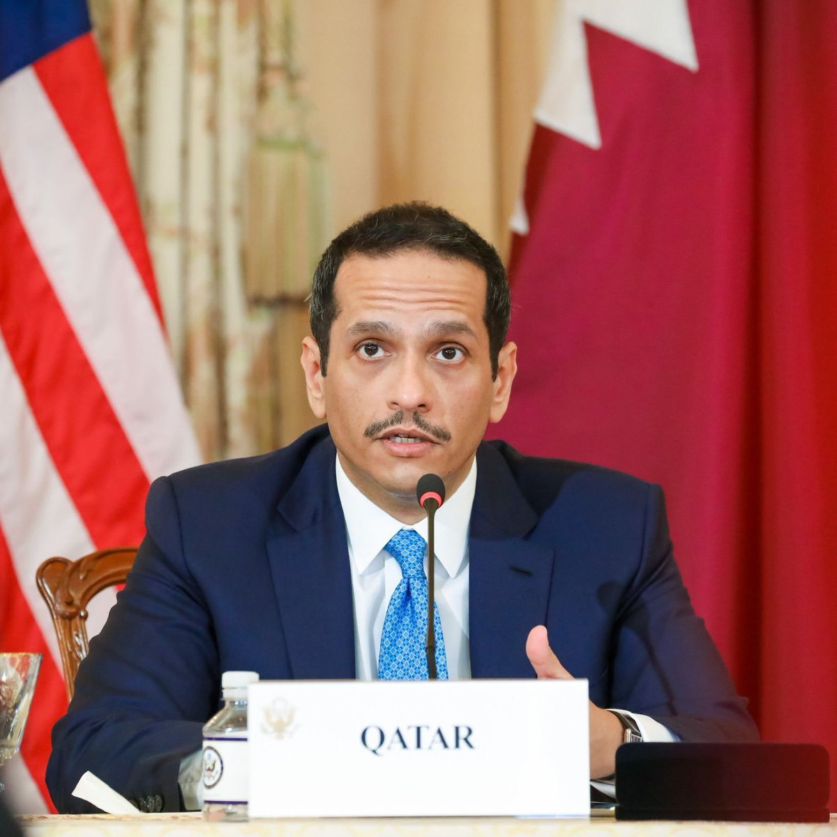 TalehTech's tweet photo. @azucenau Looks like the Qatar foreign minister https://t.co/HOEX8jOAb5