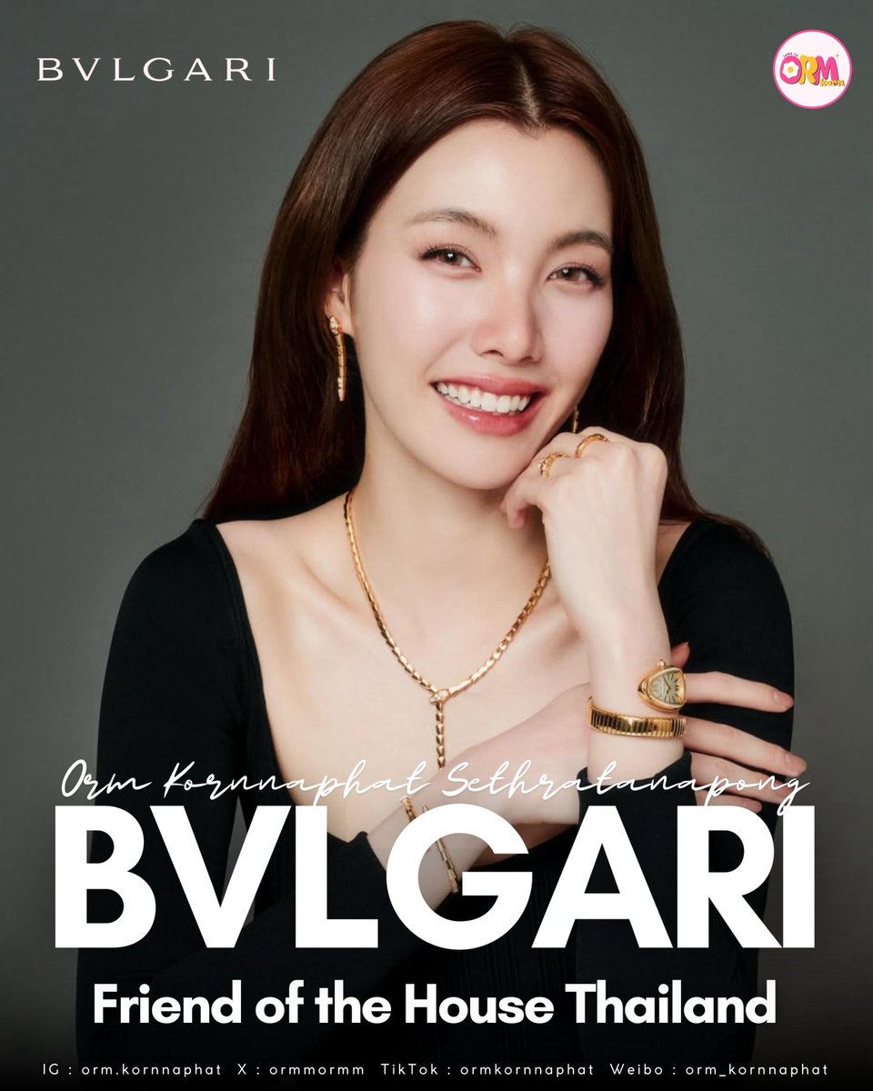 ✨🤍 ขอแสดงความแสดงดีกับ ออม กรณ์นภัส ที่ได้รับการแต่งตั้งให้เป็น Friend of the House ประเทศไทยคนล่าสุดของ BVLGARI (<a href="/Bulgariofficial/">Bvlgari</a> )

ภูมิใจในตัวหนูที่สุดเลยนะคะ 🦋

WELCOME ORM TO BVLGARI
#ORMFRIENDOFBVLGARI 
#OrmKornnaphat #Bvlgari
<a href="/Bulgariofficial/">Bvlgari</a> <a href="/ormmormm/">orm kornnaphat🌈</a>